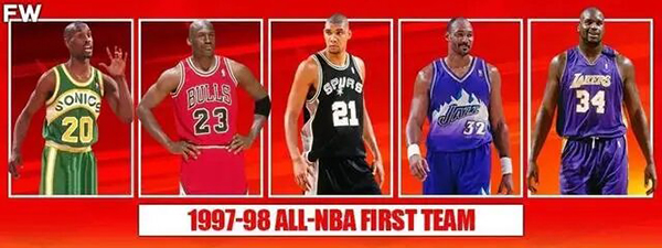 1997-98赛季NBA最佳阵容全面解析:球员风采展现