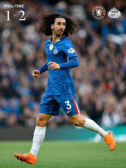 英超：切尔西1-2桑德兰 加纳乔破门打入个人切尔西生涯首球