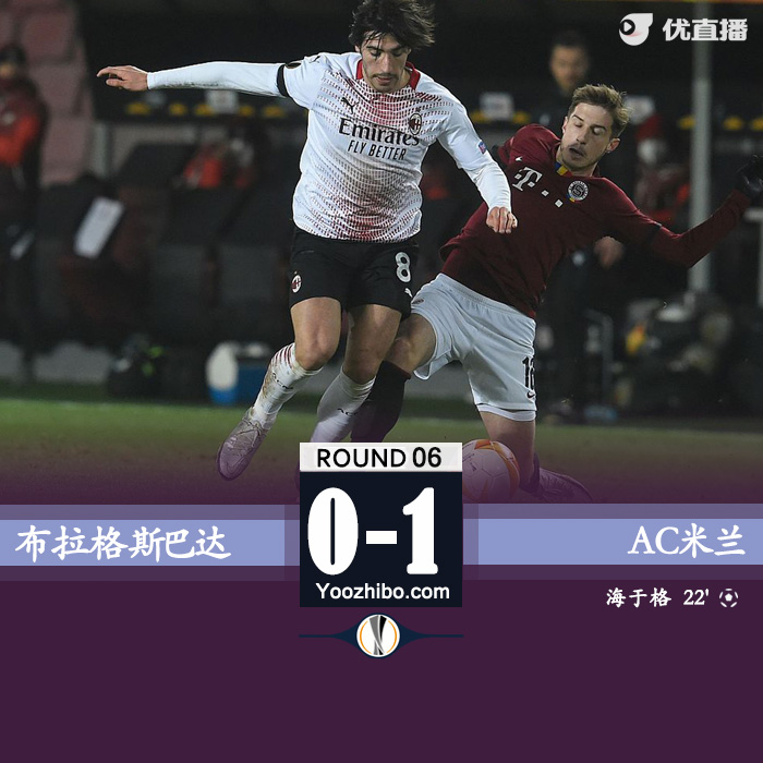 <a href=/zuqiugengduo/acmilan/ target=_blank class=infotextkey>AC米兰</a>1-0布拉格斯巴达