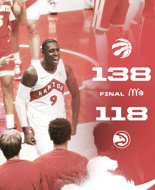 猛龙138-118大胜老鹰，巴雷特25+8+5，巴恩斯22+6+9