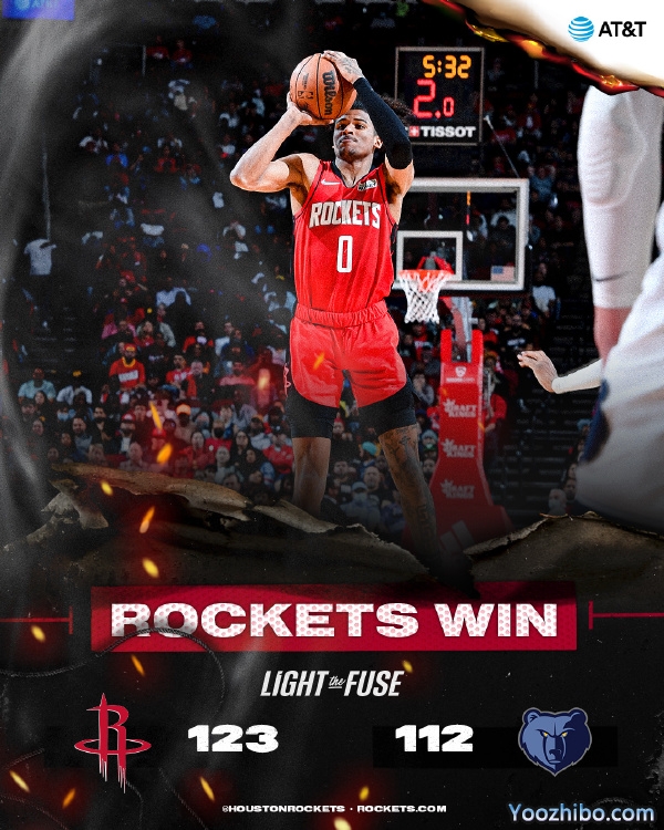 火箭123-112逆转战胜灰熊,