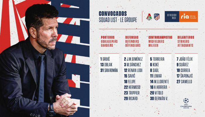 马竞vs莫斯科火车头<a href=/zuqiugengduo/ouguan/ target=_blank class=infotextkey>欧冠</a>大名单