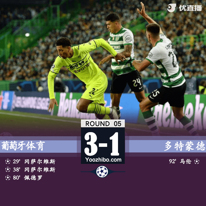 多特1-3葡体 葡体小组第二出线 跌至第三将参加欧联附加赛