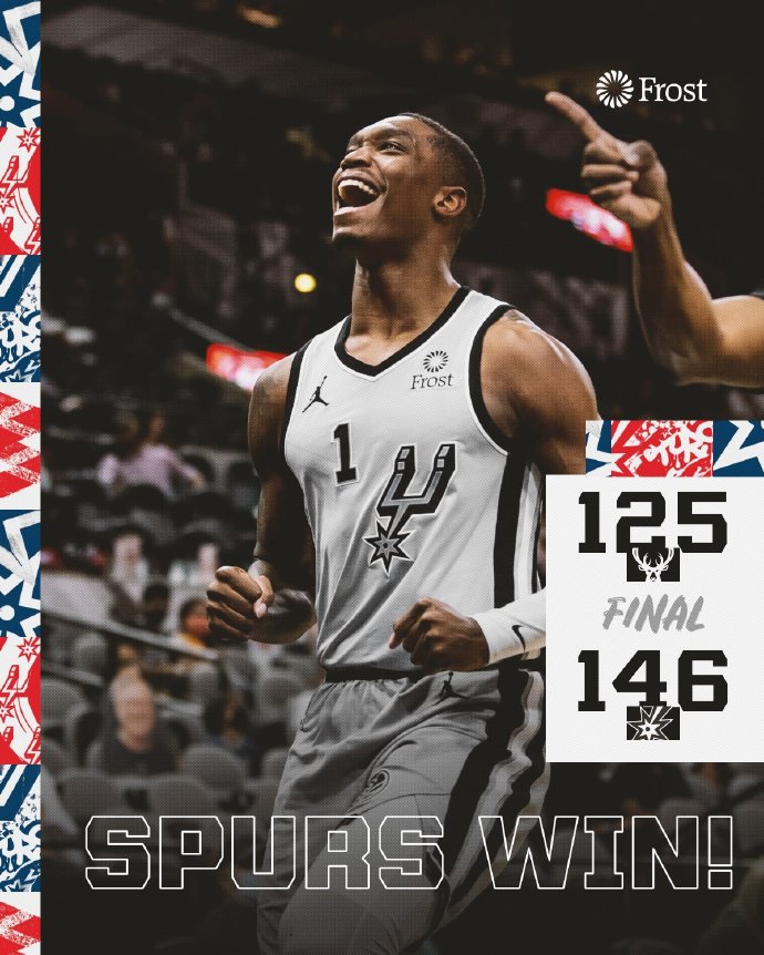 马刺146-125大胜雄鹿 <a href=/qiuxinggengduo/lanqiugengduo/124.html target=_blank class=infotextkey>穆雷</a>21+9 字母哥28分