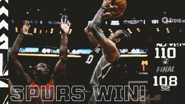 马刺110-108力克鹈鹕 德罗赞32+7+8 锡安33+14