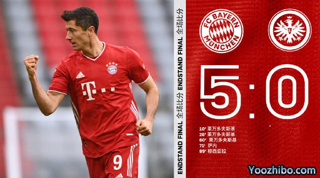 <a href=/zuqiugengduo/bayern/ target=_blank class=infotextkey>拜仁</a>慕尼黑5-0法兰克福